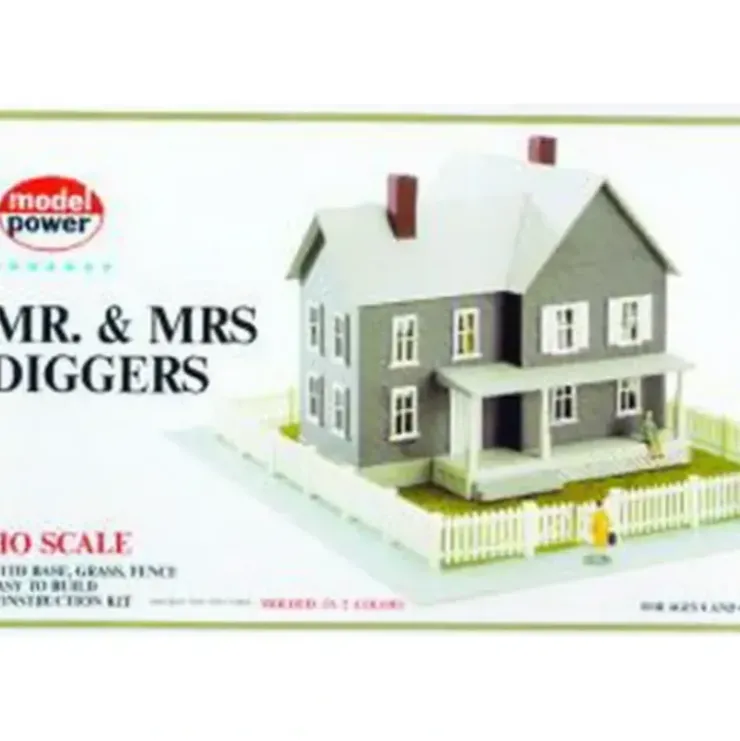 Model Power 489 HO Scale Mr. & Mrs. Diggers House Building Kit - Your Source for Gaming Essentials* Trains