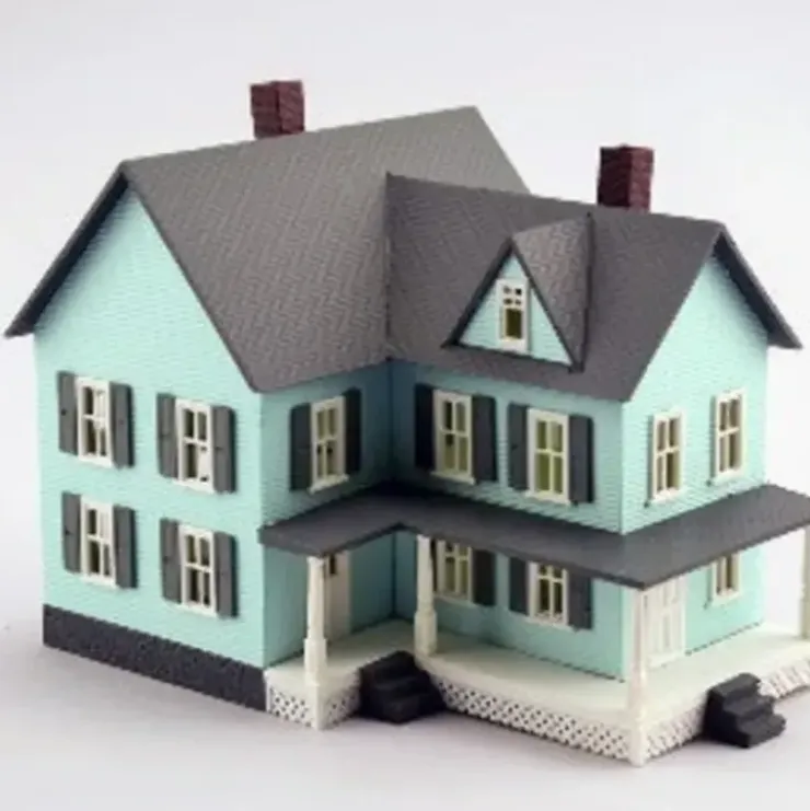 Model Power 2617 N Grandma's New House Built-Up Buildings Lighted w/ 2 Figures - Your Source for Gaming Essentials* Trains