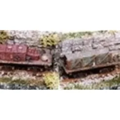 Model Tech Studios JN1035 N Scale Fire Car Gravel Car Dual Pack - Your Source for Gaming Essentials* Trains