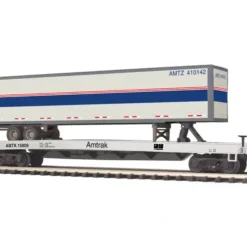 MTH 20-98862 AMTRAK FLAT W/48' TRAILER - Your Source for Gaming Essentials* Trains
