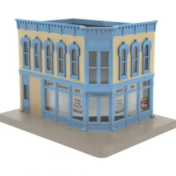 MTH 30-90476 Benedetto Brooklyn Meat's & Deli Opposite Corner Building w/ Sign - Your Source for Gaming Essentials* Trains