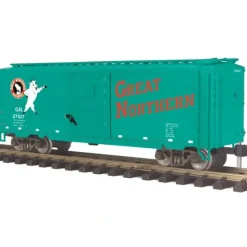 MTH 70-74085 G Scale Great Northern 40' RailKing Steel RTR Boxcar #270-17 - Your Source for Gaming Essentials* Trains