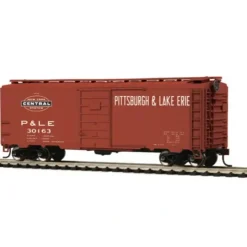 MTH 85-74073 HO Pittsburgh & Lake Erie 40' PS-1 Boxccar #30163 - Your Source for Gaming Essentials* Trains