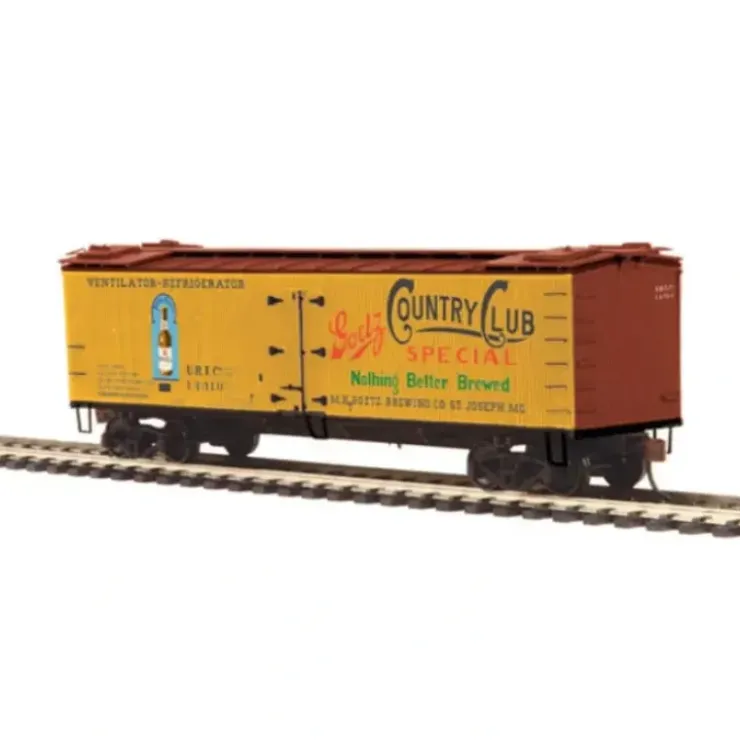 MTH 80-94021 HO Scale M.K. Goetz Brewing R40-2 Woodside Reefer Car #14310 - Your Source for Gaming Essentials* Trains