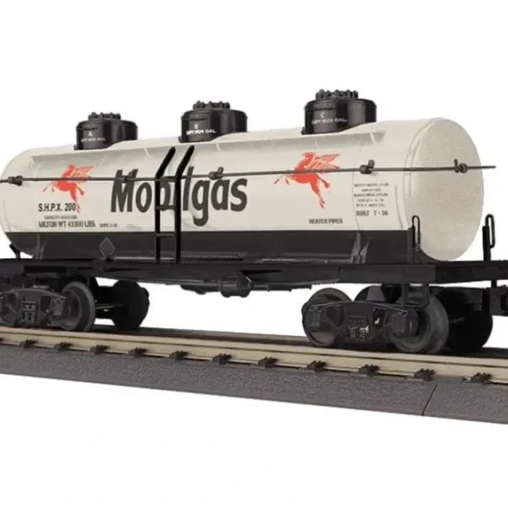 MTH 30-73419 Mobilgas 3-Dome Tank Car #200 - Your Source for Gaming Essentials* Trains