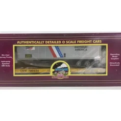 MTH 2095120 MTH 20-95120 O Chicago North Western Flat Car w/ 40' Trailer #780534 - Your Source for Gaming Essentials* Trains