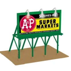 MTH 30-90494 O A&P Super Markets Lighted Billboard - Your Source for Gaming Essentials* Trains