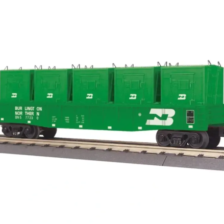 MTH 30-72144 O Burlington Northern Gondola Car with LCL Containers - Your Source for Gaming Essentials* Trains