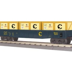 MTH 30-72135 O Chessie RailKing Gondola with Crates #305014 - Your Source for Gaming Essentials* Trains