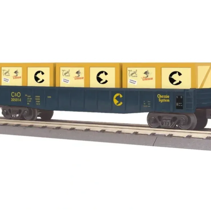 MTH 30-72135 O Chessie RailKing Gondola with Crates #305014 - Your Source for Gaming Essentials* Trains