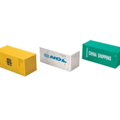 MTH 20-95105 O China Express, NOL, MSC 20' Container Set (Set of 3) - Your Source for Gaming Essentials* Trains