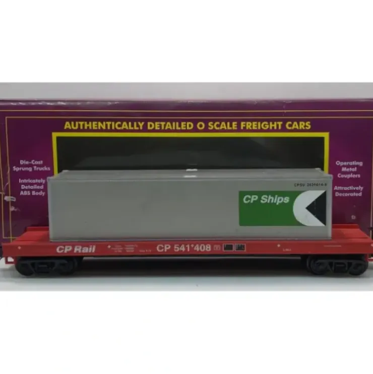 MTH 20-98986 O CP Rail Flatcar w/40' Container - Your Source for Gaming Essentials* Trains