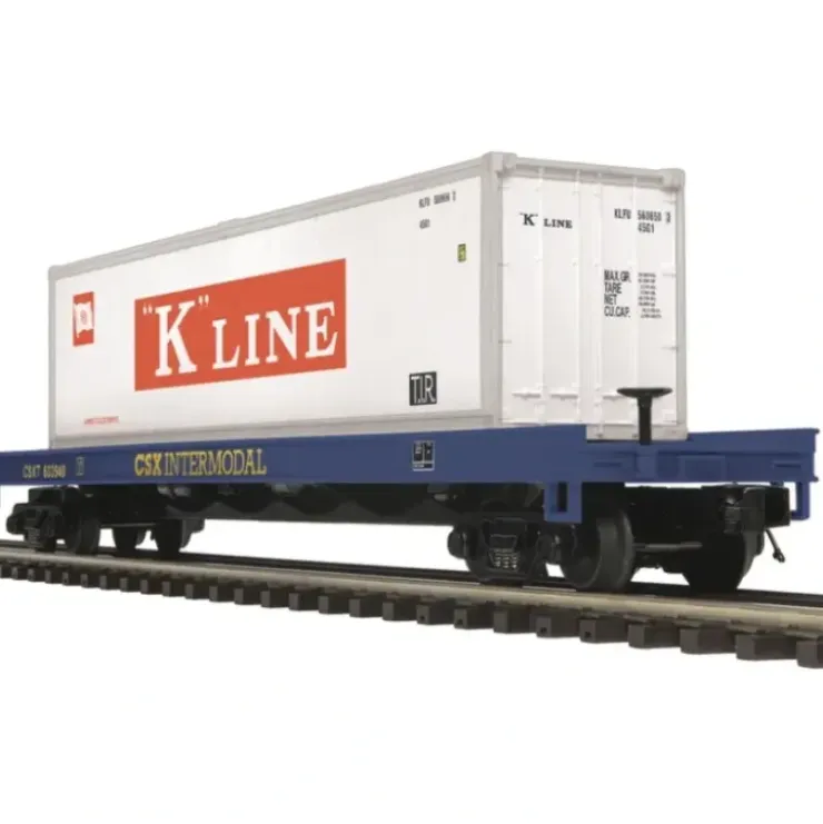 MTH 20-98984 O CSX Flat Car with 40' Container - Your Source for Gaming Essentials* Trains
