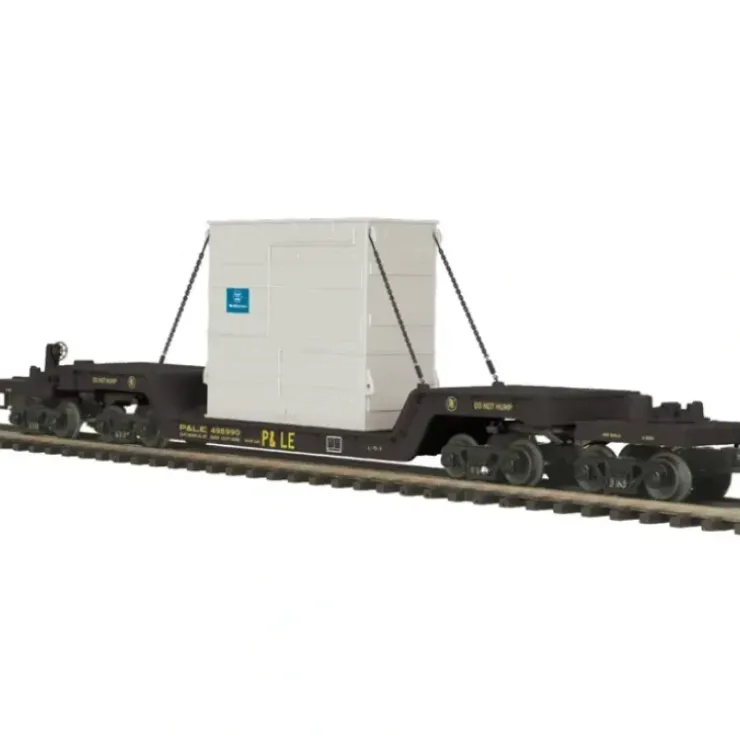 MTH 20-98988 O 75' Depressed Flat w/Transformer, P&LE - Your Source for Gaming Essentials* Trains
