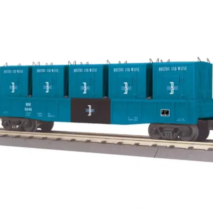 MTH 30-72094 O Gauge Boston & Maine Gondola Car # 9046 with LCL Containers - Your Source for Gaming Essentials