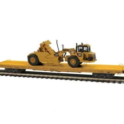 MTH 20-98790 O Gauge Caterpillar 60' Flat Car w/2 CAT 613G - Your Source for Gaming Essentials* Trains