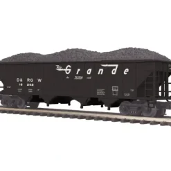 MTH 20-97783 O Gauge D&RGW 4-Bay Hopper #16242 w/ Coal Load - Your Source for Gaming Essentials* Trains