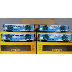 MTH 30-6547 O Gauge Florida Tri-Rail Superliner Passenger Car Set EX/Box - Your Source for Gaming Essentials* Trains