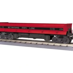 MTH 20-98950 O Gauge Keystone Operating Dump Car #253 w/Pipe Load - Your Source for Gaming Essentials* Trains