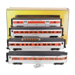 MTH 30-67797 O Gauge New Haven 60' Streamlined 4-Car Passenger Car Set - Your Source for Gaming Essentials* Trains