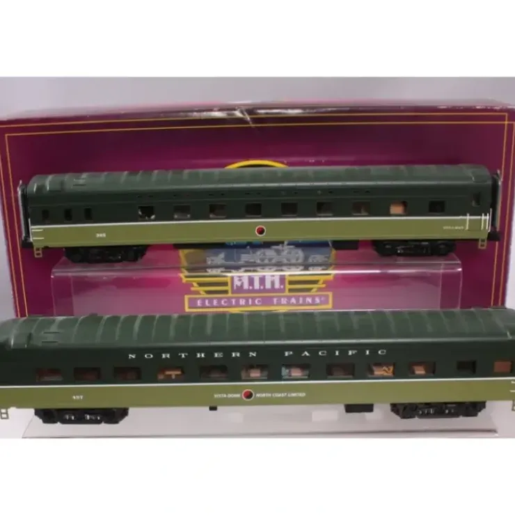 MTH 20-66238 O Gauge Northern Pacific 70' treamlined Sleeper/ Diner Set (2 Cars) - Your Source for Gaming Essentials* Trains