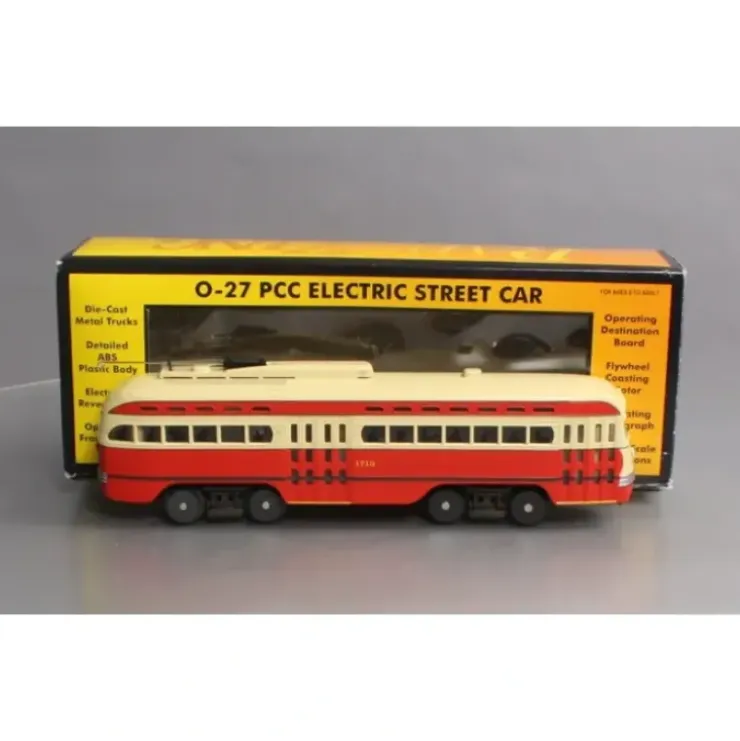 MTH 30-2505-1 O Gauge Pittsburgh PCC Electric Street Car w/PS1 #1713 EX/Box - Your Source for Gaming Essentials* Trains