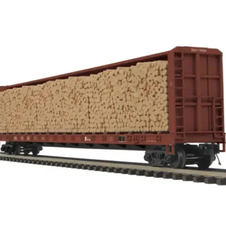 MTH 20-98850 O Gauge Southern Center Beam Flat Car w/ Log Load #118324 - Your Source for Gaming Essentials* Trains