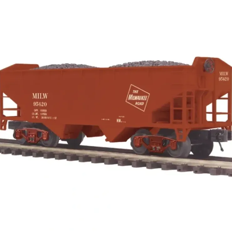 MTH 20-97820 O Milwaukee Premier 2-Bay Offset-Side Steel Hopper Car (Set of 2) - Your Source for Gaming Essentials* Trains