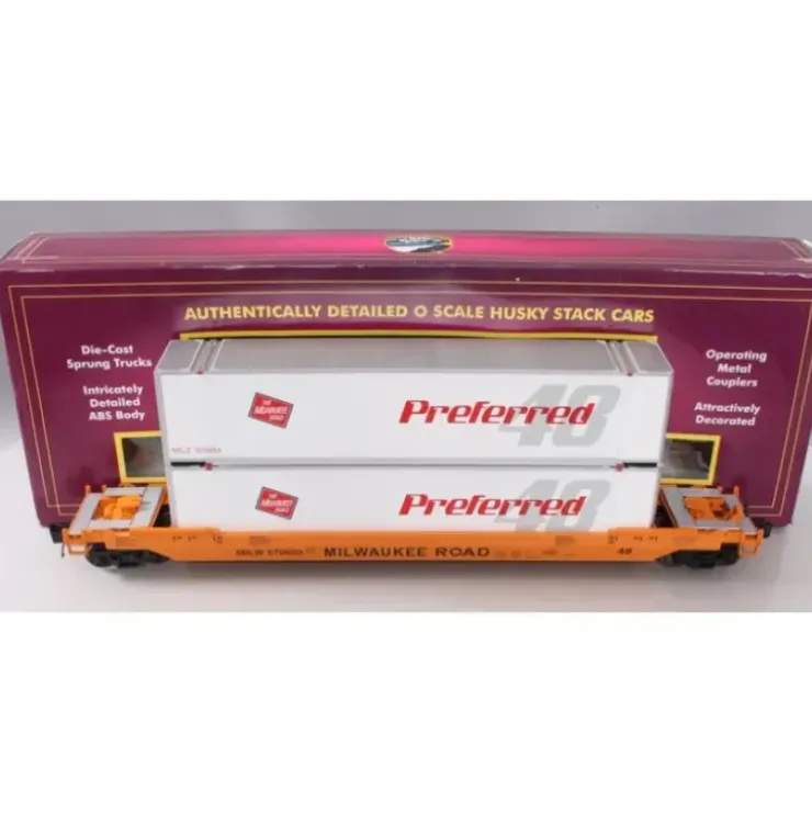MTH 20-95117 O Milwuakee Road Husky Stack Car #570603 - Your Source for Gaming Essentials* Trains