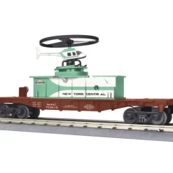 MTH 30-79456 O New York Central Flat Car with Operating Helicopter #753015 - Your Source for Gaming Essentials* Trains