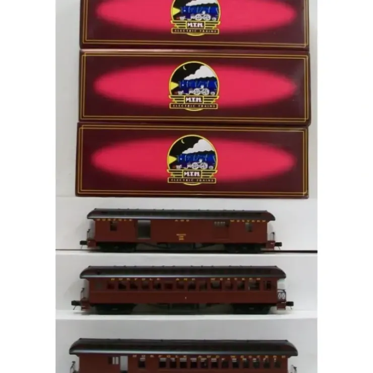 MTH 20-62055 O Norfolk & Wesern 64' Woodsided Passenger Car Set (Set of 3) - Your Source for Gaming Essentials* Trains