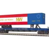 MTH 20-98928 O Norfolk & Western Flat Car w/48' Trailer - Your Source for Gaming Essentials* Trains