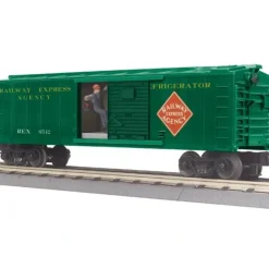 MTH 30-79475 O Railway Express Agency Operating Boxcar with Signal Man #6542 - Your Source for Gaming Essentials* Trains