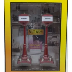 MTH 30-1084 O #57 Red Die-Cast Corner Lamp Set (Pack of 2) - Your Source for Gaming Essentials* Trains