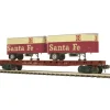 MTH 20-98818 O Santa Fe Flat Car w/2 Pup Trailers - Your Source for Gaming Essentials* Trains