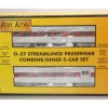MTH 30-6014 O Santa Fe O-27 Streamlined Combine/Diner Passenger Set (Set of 2) LN/Box - Your Source for Gaming Essentials* Trains