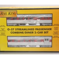 MTH 30-6014 O Santa Fe O-27 Streamlined Combine/Diner Passenger Set (Set of 2) LN/Box - Your Source for Gaming Essentials* Trains