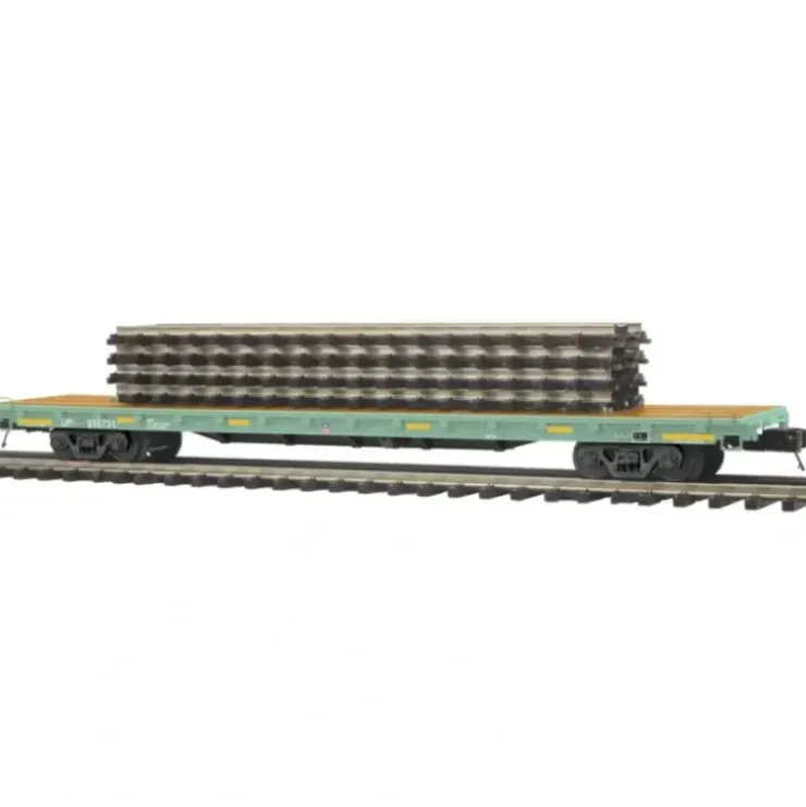 MTH 2095145 O Union Pacific 60' Flat Car with 4 ScaleTrax 10" Straights - Your Source for Gaming Essentials* Trains