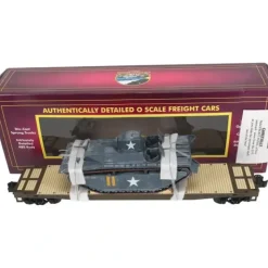 MTH 2098914 O US Army Flatcar w/M4 Sherman Tank - Your Source for Gaming Essentials* Trains