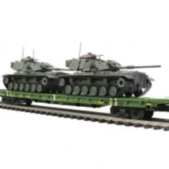MTH 20-95469 O US Army 60' Flat Car w/2 M60 Tanks (Pack of 2) MT/Box - Your Source for Gaming Essentials* Trains