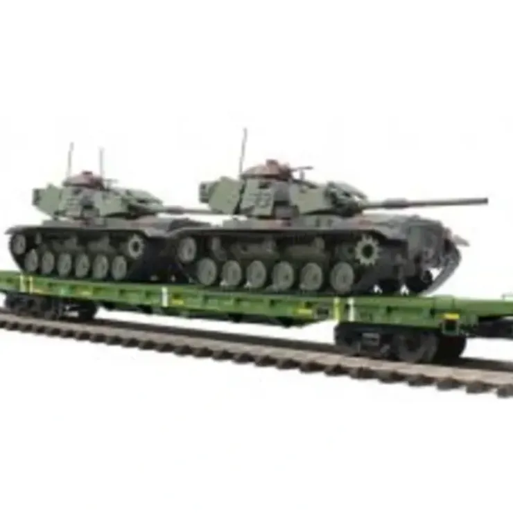 MTH 20-95469 O US Army 60' Flat Car w/2 M60 Tanks (Pack of 2) MT/Box - Your Source for Gaming Essentials* Trains
