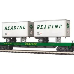 MTH 20-98867 Reading Flat Car with 2 20' Trailers - Your Source for Gaming Essentials* Trains