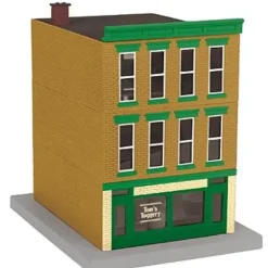 MTH 30-90486 Tom's Toggery 3-Story City Building #1 - Your Source for Gaming Essentials* Trains