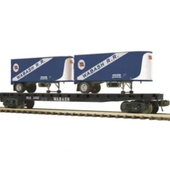 MTH 20-98820 Wabash Flat Car w/2 Pup Trailers - Your Source for Gaming Essentials* Trains