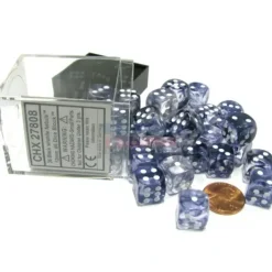 Dice>Nebula 12mm D6 Chessex Dice Block (36 Dice) - Black with White Pips - Your Source for Gaming Essentials
