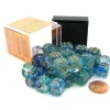 Dice>Nebula 12mm D6 Dice Block (36 Dice) - Oceanic with Gold Pips - Your Source for Gaming Essentials