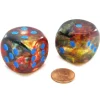 Dice>Nebula 30mm Large D6 Dice, 2 Pieces - Primary with Blue Pips - Your Source for Gaming Essentials
