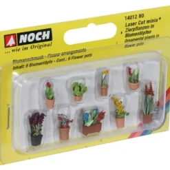Noch 14012 Assrtd Flower Pots #2 (9 Pcs) - Your Source for Gaming Essentials* Trains
