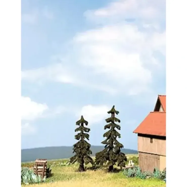Noch 21920 HO/TT/N Spruce Trees 2.95"-3.54" (Pack of 2) - Your Source for Gaming Essentials* Trains