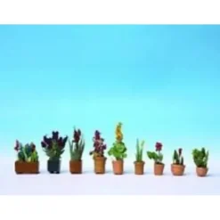 NOCH 14012 Ornamental Plants in Flower Pots Scenery Detail HO Scale - Your Source for Gaming Essentials* Trains